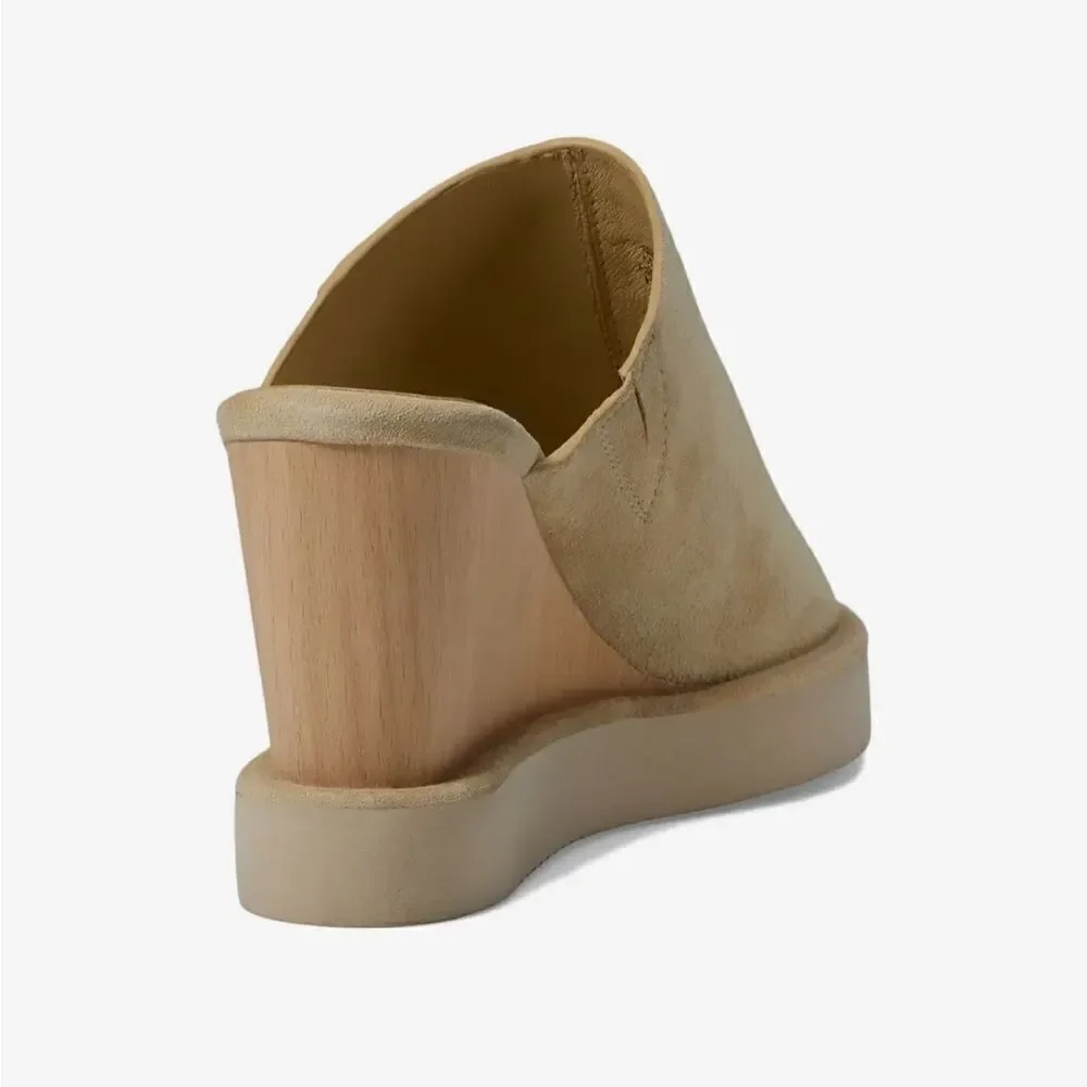 Free People Running In Wedges Suede‎ Platform Sandals in Cafe Tan NIB size 7.5